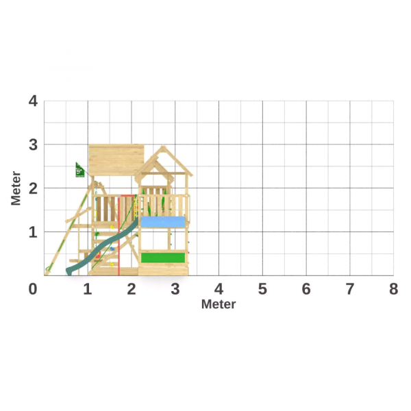 Jungle Gazebo XXL | Wooden climbing frame with double swing - Image 6